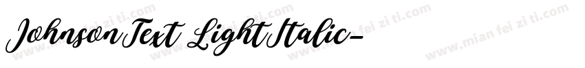 JohnsonText LightItalic字体转换
